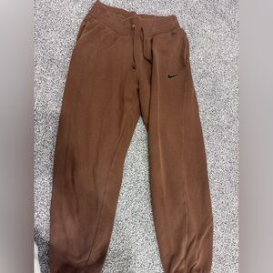Nike Brown Swoosh Fleece Joggers